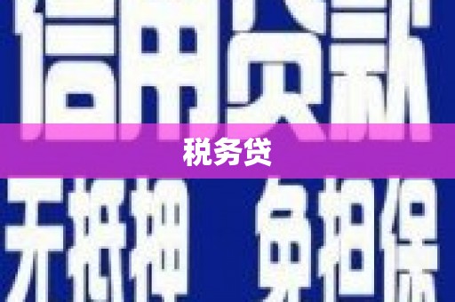 大湖税务贷