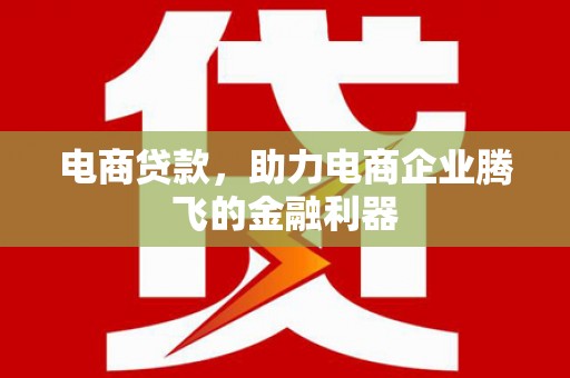大湖电商贷款，助力电商企业腾飞的金融利器