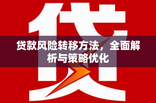 大湖贷款风险转移方法，全面解析与策略优化