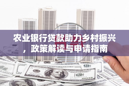 大湖农业银行贷款助力乡村振兴，政策解读与申请指南