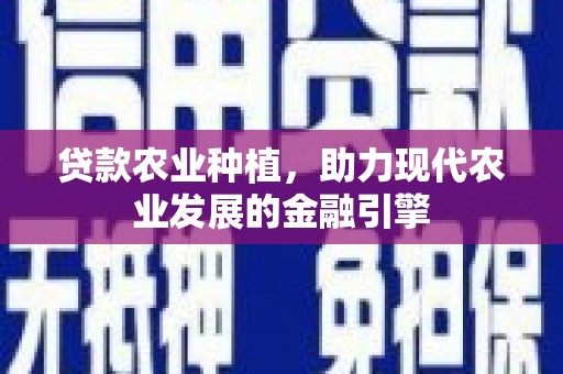 大湖贷款农业种植，助力现代农业发展的金融引擎