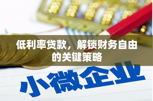 大湖低利率贷款，解锁财务自由的关键策略