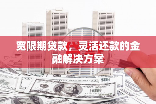 大湖宽限期贷款，灵活还款的金融解决方案