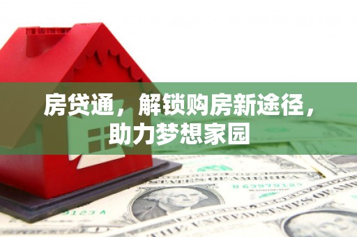 大湖房贷通，解锁购房新途径，助力梦想家园