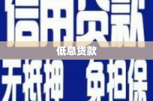 大湖低息贷款